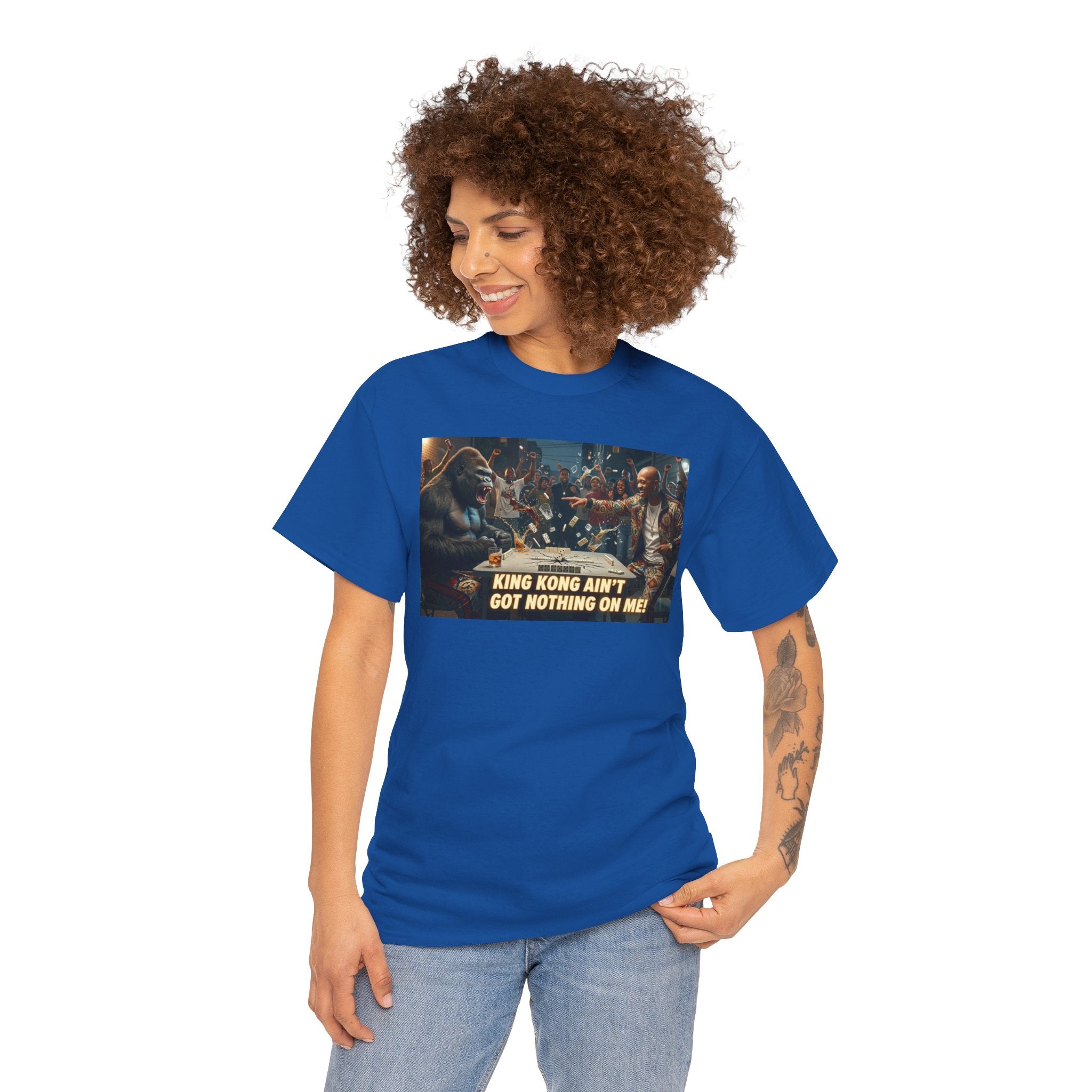 Movie Scene Graphic Tee — "King Kong Ain’t Got Nothing On Me" Crew T‑Shirt